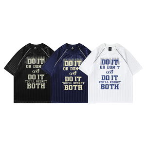 T-shirt de sport pour homme d'été, coupe ample, col en V surdimensionné, hip-hop, manches courtes, raglan, 100% coton, anti-froissement, respirant - Product Image 1