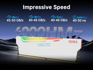 OSCOO RGB 램 메모리 DDR5 메모리아 8GB 16GB 32GB 4800MHZ 52000MGZ 5600MHZ 6000MHZ 데스크탑 게이밍 컴퓨터용 <span class=keywords><strong>DDR</strong></span> - Product Image 4