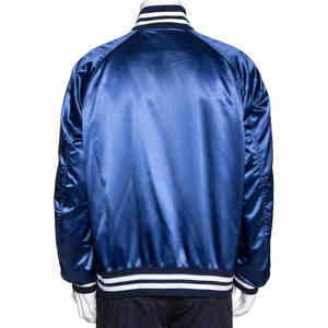 Unisex Customized <b>Thin</b> Satin Varsity <b>Jackets</b> High Street Style Men's Winter <b>Waterproof</b> Windproof Breathable Eco-Friendly - Product Image 6
