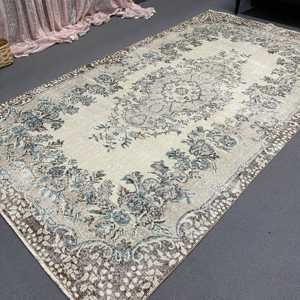 Alfombra Vintage Grande de 5.7x9.9 pies, Alfombra Marroquí Azul Turco - Product Image 5