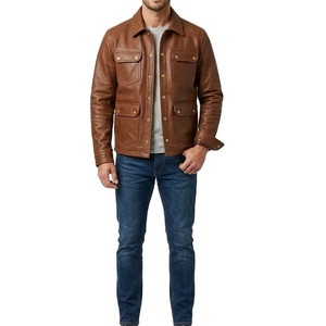 Premium Genuine <b>Leather</b> Winter Casual <b>Jackets</b> for <b>Men</b> Comfortable Durable <b>Men</b> <b>Leather</b> <b>Jacket</b> - Product Image 6