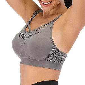 Soutien-gorge de sport sans couture grande taille pour femme avec bretelles croisées - Couleurs personnalisées et logo frontal Service OEM Vente en gros - Product Image 3