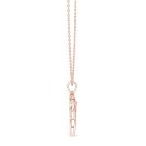 Collier Cœur Aile d'Ange en Diamant de Laboratoire 0,045 CT VVS-VS EF, Taille Ronde Brillante, Or 18 carats, 14 carats Jaune, Rose, Blanc - Product Image 3