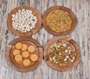 Meilleure qualité en bois d'acacia moderne de 8 pouces pour assiette de charge Plats de dîner à motifs écologiques Prix abordable pour un usage domestique - Product Image 6