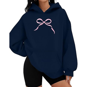 Sweats à capuche surdimensionnés pour femmes 2025 avec design épaules tombantes et tissu intérieur doux - Product Image 1