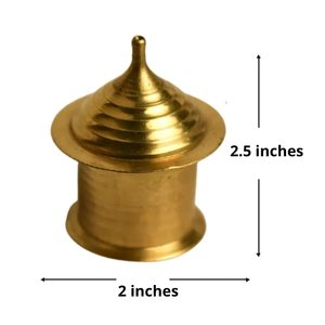 กล่องทองเหลืองทำมือสำหรับใส่ซินดูร์ ดิบบี คุมคุม ดานี  แบบทันสมัย ปลอดภัย สำหรับพิธีบูชา ของตกแต่งงานแต่งงาน - Product Image 2