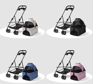 Honden Kinderwagen Wagen Carrier 4 Wielen Grote Afneembare Huisdier <span class=keywords><strong>Trolley</strong></span> Voor Hond Opvouwbare Hond En Kat Draagbare Huisdier Drager Voor Reizen - Product Image 4