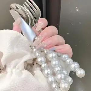 Ensemble de couverts élégant en acier inoxydable avec poignée en perle finition miroir, idéal pour la vaisselle de cuisine, la salle à manger et les événements de mariage - Product Image 6