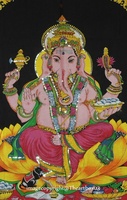 Tenture murale indienne en tissu de coton, petit affiche murale, style vieilli, décoration murale, indien, 30X40 pouces, 10 pièces