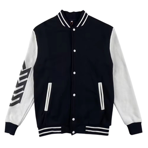 Chaquetas Varsity de Lana Personalizadas con Bordado Chenille, Estilo Urbano, Estilo Béisbol, con Parches, Nuevo Modelo, Mangas de Cuero Vintage - Product Image 6