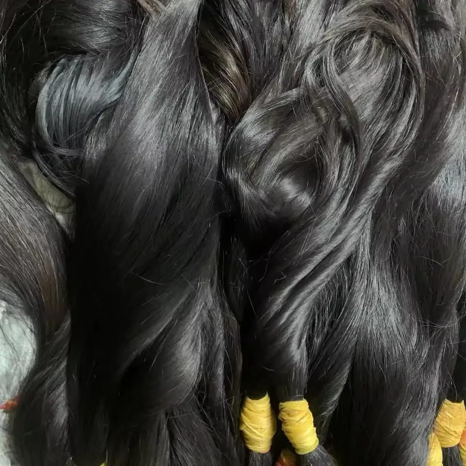 Ham işlenmemiş vietnamca işlenmemiş insan saçı uzantıları manikür hizalanmış bebek ince saç doğal renk süper pürüzsüz parlak ipeksi