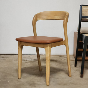 High Quality Brown Leather Finish <b>Dining</b> <b>Chairs</b> Wooden Material for Home <b>Dining</b> or Restaurant Furniture - Product Image 1