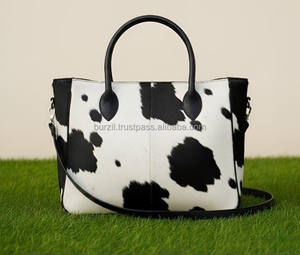 Sac fourre-tout de luxe en cuir véritable à poils, avec fermeture éclair, style vintage tendance pour femme, personnalisable, qualité supérieure, prêt à la vente LHTB-0111 - Product Image 5