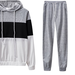 Conjunto Deportivo de Dos Piezas para Hombre, Estilo Moderno, Sudadera con Capucha Lisa, Pantalones Jogger de Felpa de Algodón, Ropa Deportiva Informal para Entrenamiento, Invierno - Product Image 4