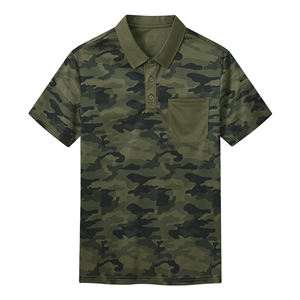 Polo d'été décontracté à manches courtes avec logo imprimé 100% polyester évacuant l'humidité ODM coupe régulière pour hommes - Product Image 1