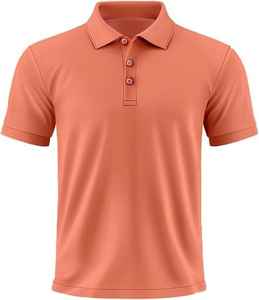 Léger 100% coton pour homme pour polo tricoté à manches courtes avec bouton de couleur unie - Product Image 5