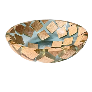 Nuevo cuenco para servir de resina azul hecho a mano, madera de mango ecológica para vajilla de cena y decoración del hogar para negocios - Product Image 6