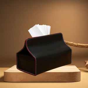 Porta Cajas de Pañuelos de Cuero Clásico Hecho a Mano, Duradero, para Oficina y Baño, Estuche Protector para Toallas de Papel - Product Image 1