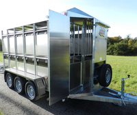 Remorque à trois essieux Eurostock 12' 336C abordable pour le transport de bétail, de chèvres et de moutons