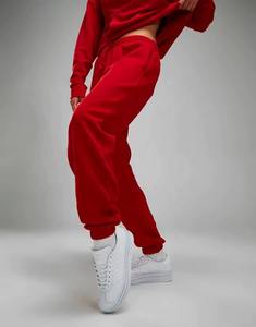 Blank Lounge Tracksuit with Oversized Boxy Hoodie and Jogger Pants Two Piece Set for Women Wholesale Plain <b>Hoodies</b> - Product Image 5
