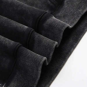 Sweat-shirt à capuche délavé à l'acide pour hommes, vente en gros, poids lourd, coupe classique, pull de luxe - Product Image 6