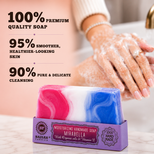 Floral Fruity Cleansing Premium Artisan Soap for Home Spa Luxury Mirabella Handmade Spa Soap Moisturizing Natural <b>Bath</b> Bar - Product Image 2