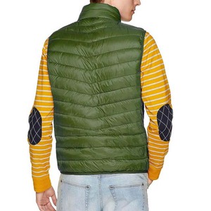 New Arrival Men's Winter Quilted Canvas Sleeveless Puffer Vest Custom Logo Front Plus Size Breathable <b>Waistcoat</b> Stand Collar OEM - Product Image 2