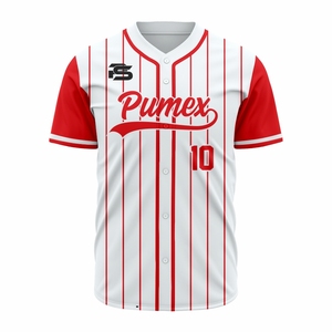 Camiseta de béisbol hecha a medida OEM, diseño cosido transpirable con impresión digital por sublimación, conjunto de estilo deportivo - Product Image 1