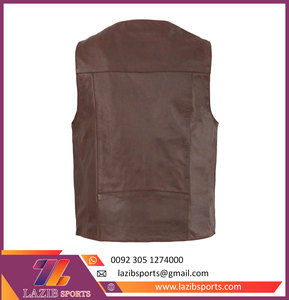 Chaleco de cuero con cuello en V Ropa de abrigo informal transpirable para el servicio OEM de invierno disponible - Product Image 6