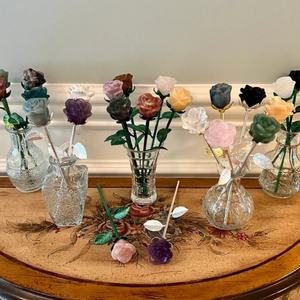 Souvenir regalo per ragazza in ametista al quarzo rosa, cristallo naturale, fiore di diamante, <span class=keywords><strong>voglie</strong></span> per la guarigione dei cristalli di rosa di san valentino - Product Image 3