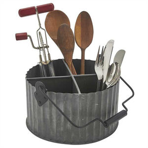 Soporte para utensilios de 3 tazas de metal de estaño galvanizado con estrellas - Product Image 4