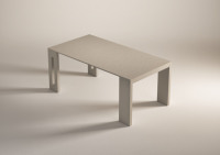 Table console extensible en bois gris Terraneo, style moderne, gain de place, pour entrée, salon, fabriquée en Italie, élégante, pour dîner