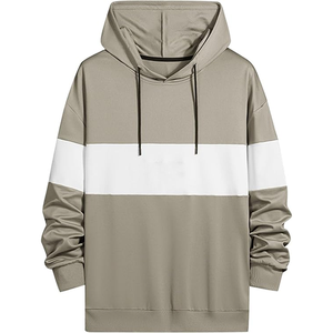 Sweat à capuche rayé tendance, 100% coton, sweat à capuche rayé uni surdimensionné, unisexe, pour hommes et femmes, vente en gros - Product Image 4