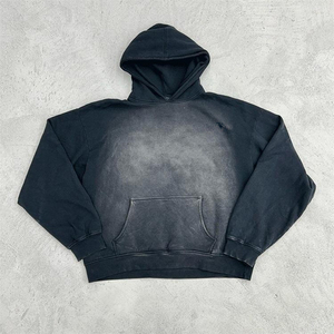 Design tendance de haute qualité Style Hip Hop pour hommes lavage à l'acide et décoloration au soleil personnalisé Fitness sport pantalons évasés ensemble de survêtements - Product Image 2