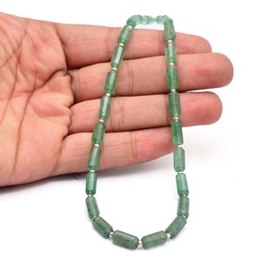 Cuarzo Verde AAA+ de 4x10mm-5x12mm, Tubo Facetado, Briolette, Piedra Semipreciosa Natural de Fresa, Cuentas Cilíndricas para Joyería - Product Image 3