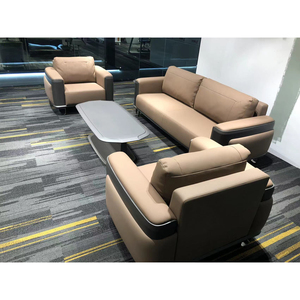 Modern Luxury PU Leather <b>Sofa</b> Set 3 Seater Combination High Density <b>Foam</b> Couch for Apartment Villa Office Reception Room - Product Image 4