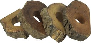 Ronds de serviette en bois de Noël indien exclusif d'élégance rustique pour les fêtes de mariage anneaux de serviette décoratifs de Table de cercle - Product Image 3