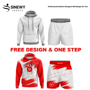 2025 Venta de alta calidad Logotipo personalizado 100% Poliéster Sublimación Conjunto de Sudadera con capucha en blanco para hombres - Product Image 4