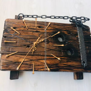 Nautical <b>Wooden</b> Rectangle Shape Decorative <b>Wall</b> <b>Clock</b> for Hanging <b>Wall</b> <b>Clock</b> Nautical Marine Style <b>Clock</b> 18 " Decorative Home - Product Image 1