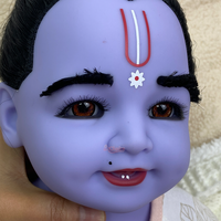 Muñeca Reborn de Vinilo de 55 cm, Figura de Juguete de Dios Hindú, Dios Indio Krishna, Estatua Religiosa, Regalo