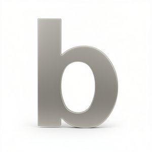 Stainless Steel Matt <b>House</b> <b>Number</b> Letter B 150 mm Wide 114 mm Wide EDI Letter Boards - Product Image 3