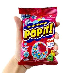 POPIT Bolsa de 40g de Caramelos de Goma Marrones Crujientes con Sabor a Frutas, Azúcar y Leche en Polvo de Arándanos - Product Image 3
