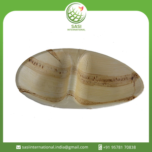 Plato de cena biodegradable respetuoso con el medio ambiente, vajilla de hoja de palma, platos en porciones disponibles a precio mayorista - Product Image 2
