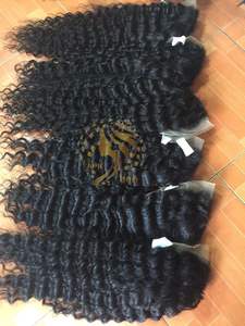 Top Grade 360 Lace Frontal Haute Qualité Double Dessiné Vierge Remy Extensions de Cheveux Humains Doux Vague Curl Styles Lâche Profonde Bundle - Product Image 5