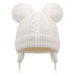 Gorro de punto Jacquard de invierno, gorro corto sin puños bordado con logotipo personalizado - Product Image 1