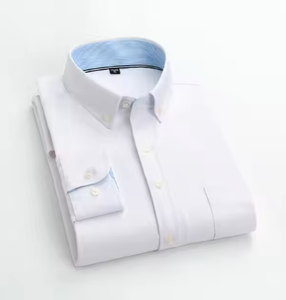 Camiseta de Manga Larga para Hombre, Cuello en V, 100% Algodón, Diseño Sólido, Corte Regular, Tejido Oxford, Transpirable y de Secado Rápido - Product Image 2