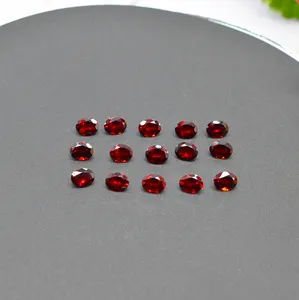 Grenat naturel 9X7 MM ovale à facettes calibré rouge grenat ovale pierre précieuse en vrac pour la fabrication de bijoux pierre de naissance de janvier.