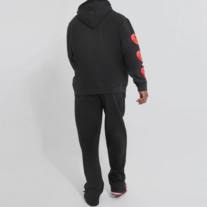 Sweat-shirt à capuche unisexe imprimé en relief, streetwear décontracté, surdimensionné, tendance, chaud et confortable, à manches longues, automne-hiver 2025 - Product Image 3