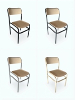 Chaise ergonomique moderne et écologique pour adultes et étudiants, réglable en hauteur, avec dossier solide, finition thermolaquée, idéale pour l'école