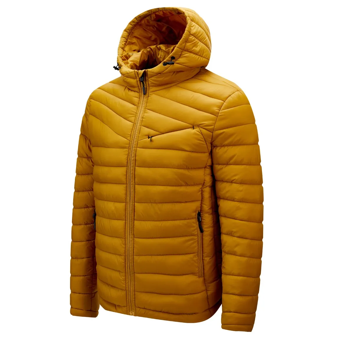 Men's Autumn Jacket Zip Lightweight Windbreaker Hooded Male Fashion 2023 Spring High Quaty Soft Black Yellow Coat Men